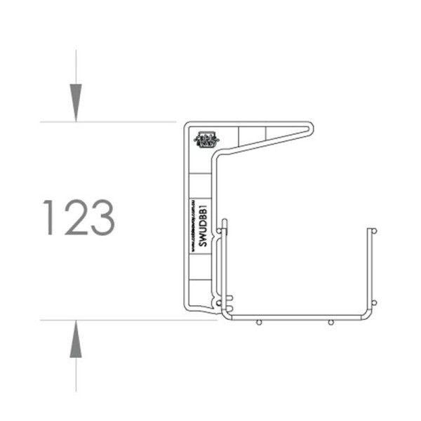 Under Desk Cable Basket Kit, White | Cableduct Systems