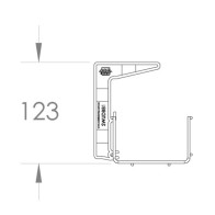 Under Desk Cable Basket Kit, White | Cableduct Systems