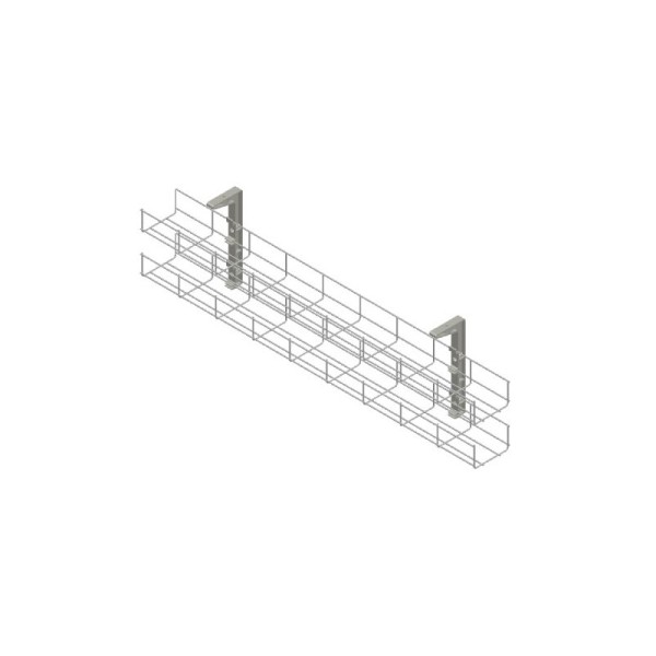 Under Desk Cable Basket Kit, White | Cableduct Systems