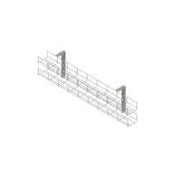 Under Desk Cable Basket Kit, White | Cableduct Systems