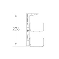 Under Desk Cable Basket Kit, White | Cableduct Systems
