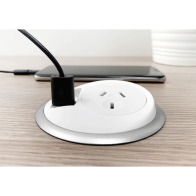 Pixel In-Desk Power & USB Charging Outlet | Cableduct Systems