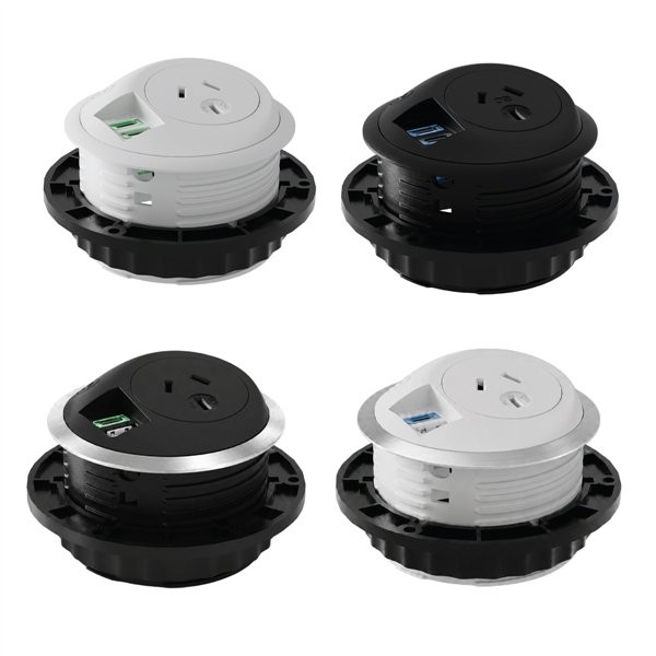 Pixel In-Desk Power & USB Charging Outlet | Cableduct Systems