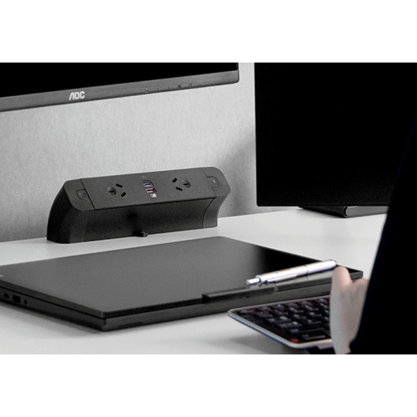 PACE Desktop Power Rail, Inline Splitter | Cableduct Systems