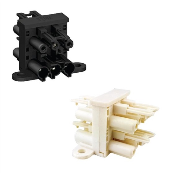 3-Pole Distribution Block, 1 In to 3 Out | Cableduct Systems