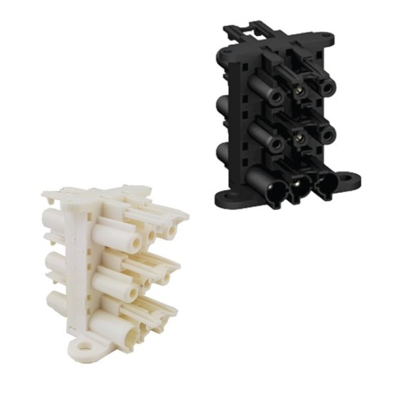 3-Pole Distribution Block, 1 In to 5 Out | Cableduct Systems