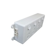 Soft Wired Quad Switched Outlet, White | Cableduct Systems