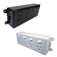 Soft Wired Quad Switched Outlet, White | Cableduct Systems