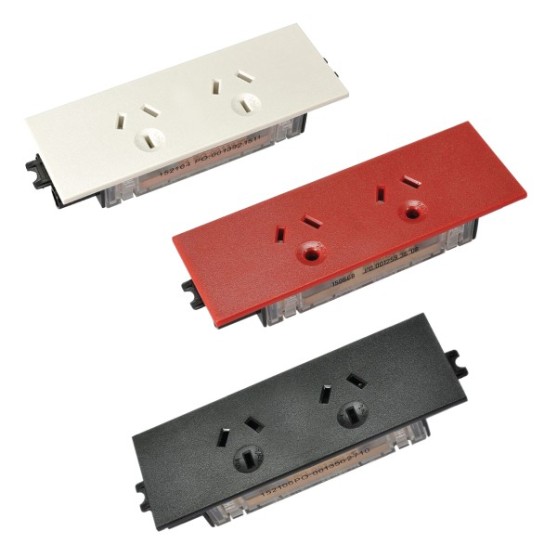 Double GPO Quick Fit Outlet | Cableduct Systems