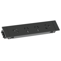 Quad GPO Quick Fit Outlet, Removable Tile | Cableduct Systems