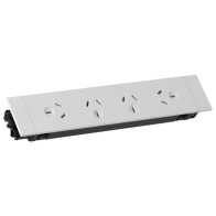 Quad GPO Quick Fit Outlet, Removable Tile | Cableduct Systems
