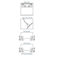 FFOB-149/2P Floor Box 2 x 10Amp Round Auto switched GPOs