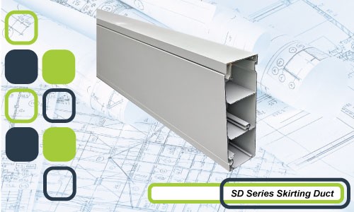 Aluminium & PVC Skirting Duct | 2 & 3 Division Power & Data Duct | Cableaway