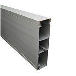 50x200mm Skirting Duct – Natural Anodised | 3 Channel | Cableaway