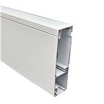 40x150mm Skirting Duct – Pearl White | Body, Lids & Accessories | Cableaway