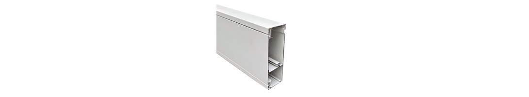 50x150mm Skirting Duct – Oyster Grey | 2 & 3 Channel | Cableaway