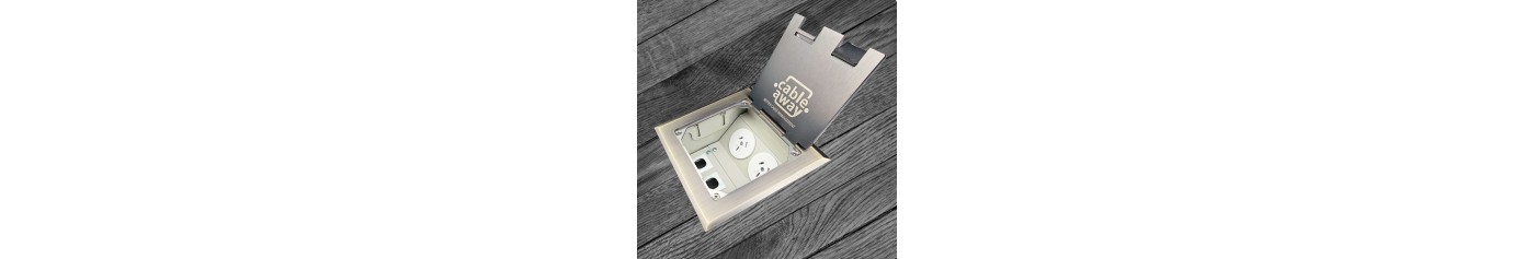 Antique Floor Outlet Boxes | Copper & Brass Flush Lid | Cableaway Australia