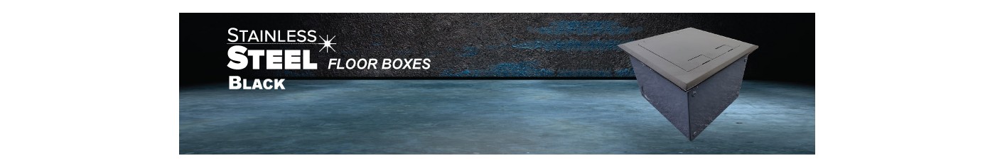 Black Stainless Steel Lid Floor Boxes.